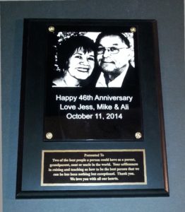 9x12 Plaque with Photo etched on Plexi $40.00