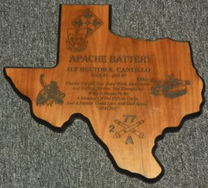 Large Texas Plaque $55.00 Eng. Included