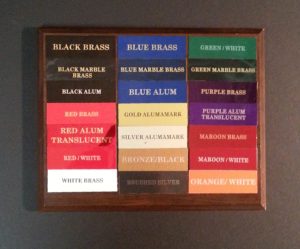 Multiple color Options (For Plaques and plates)